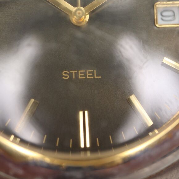 Vintage Fossil Arkitekt Watch Faded Two Tone 35mm Gray Date Dial w New Battery - Picture 7 of 16